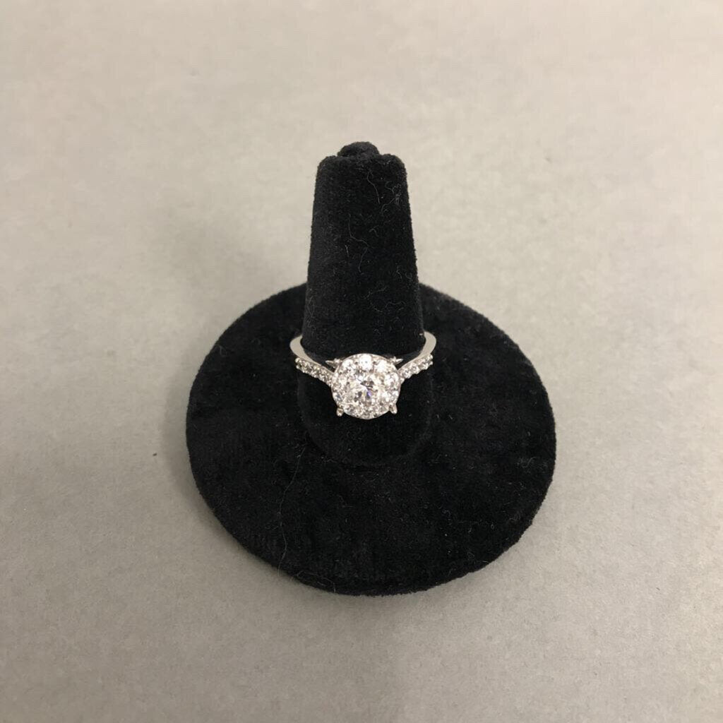 Sterling CZ Engagement Ring sz 7