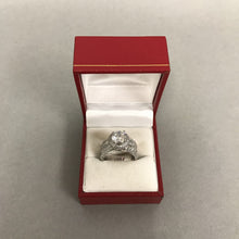 Load image into Gallery viewer, Sterling CZ Engagement Ring sz 6
