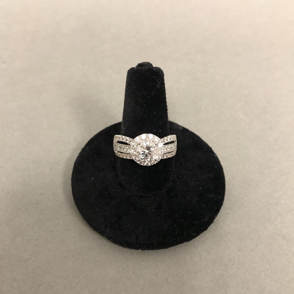 Sterling CZ Engagement Ring sz 6