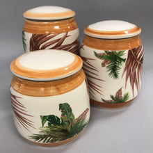 Load image into Gallery viewer, Elama 3-pc &quot;Tropical Sand&quot; Kitchen Canister Set (6&quot;, 7&quot;, &amp; 8&quot;).
