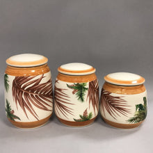 Load image into Gallery viewer, Elama 3-pc &quot;Tropical Sand&quot; Kitchen Canister Set (6&quot;, 7&quot;, &amp; 8&quot;).
