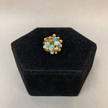 Load image into Gallery viewer, Vintage 14K Gold Ethiopian Opal Cocktail Ring sz 5 (5.8g)
