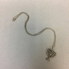Load image into Gallery viewer, Sterling Menorah Pendant w/ Chain
