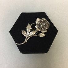 Load image into Gallery viewer, Vintage Sterling Rose Pin
