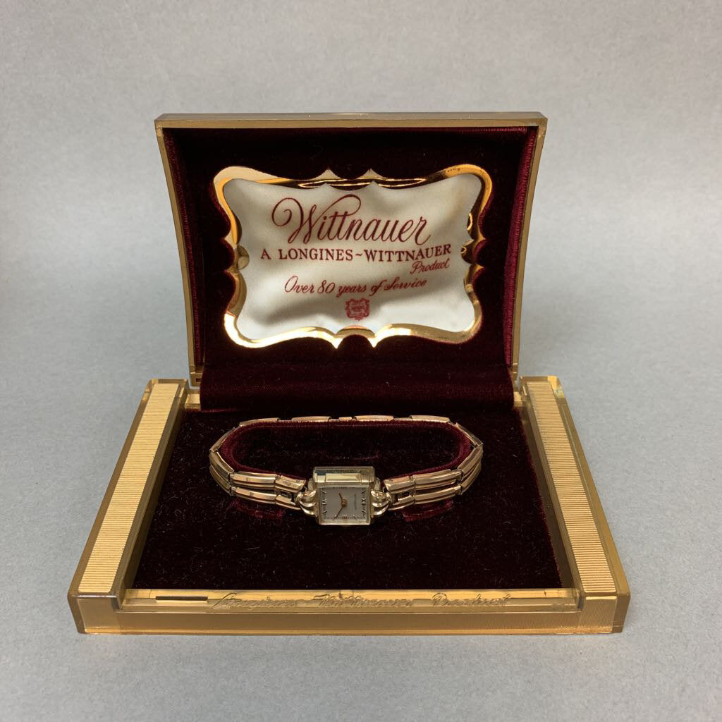 Vintage Wittnauer 10K Gold Filled Stretch Band Ladies Watch in Original Box
