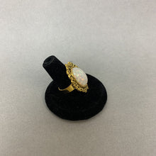 Load image into Gallery viewer, Mooncalf Handmade Goldtone Faux Opal Adjustable Ring
