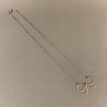 Load image into Gallery viewer, Mooncalf Handmade Sterling Bow on Stainless Chain Necklace
