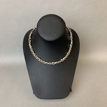Load image into Gallery viewer, Vintage Silvertone Faux Ruby Rhinestone Choker Necklace
