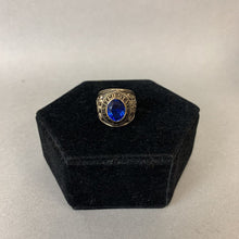 Load image into Gallery viewer, Vintage Gold Plated Iolite Gem US Navy Men&#39;s Ring sz 8
