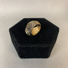 Load image into Gallery viewer, Vintage Gold Plated Iolite Gem US Navy Men&#39;s Ring sz 8
