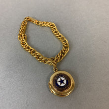 Load image into Gallery viewer, Vintage American Legion Goldtone Locket Charm Bracelet
