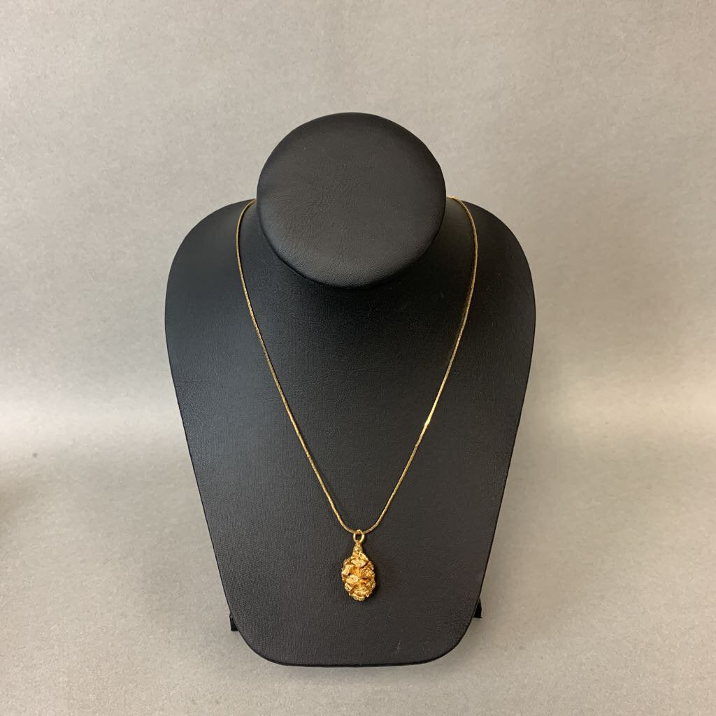 Gold pinecone clearance necklace