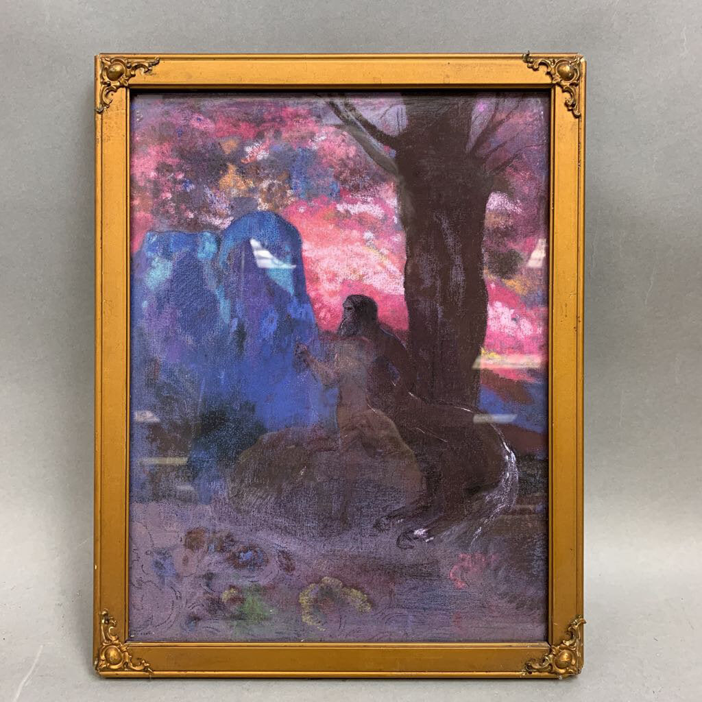 Framed Centaur by Redon, Odilon Print (14x11)