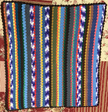 Load image into Gallery viewer, Multicolored Crochet Afghan Throw (44x40)
