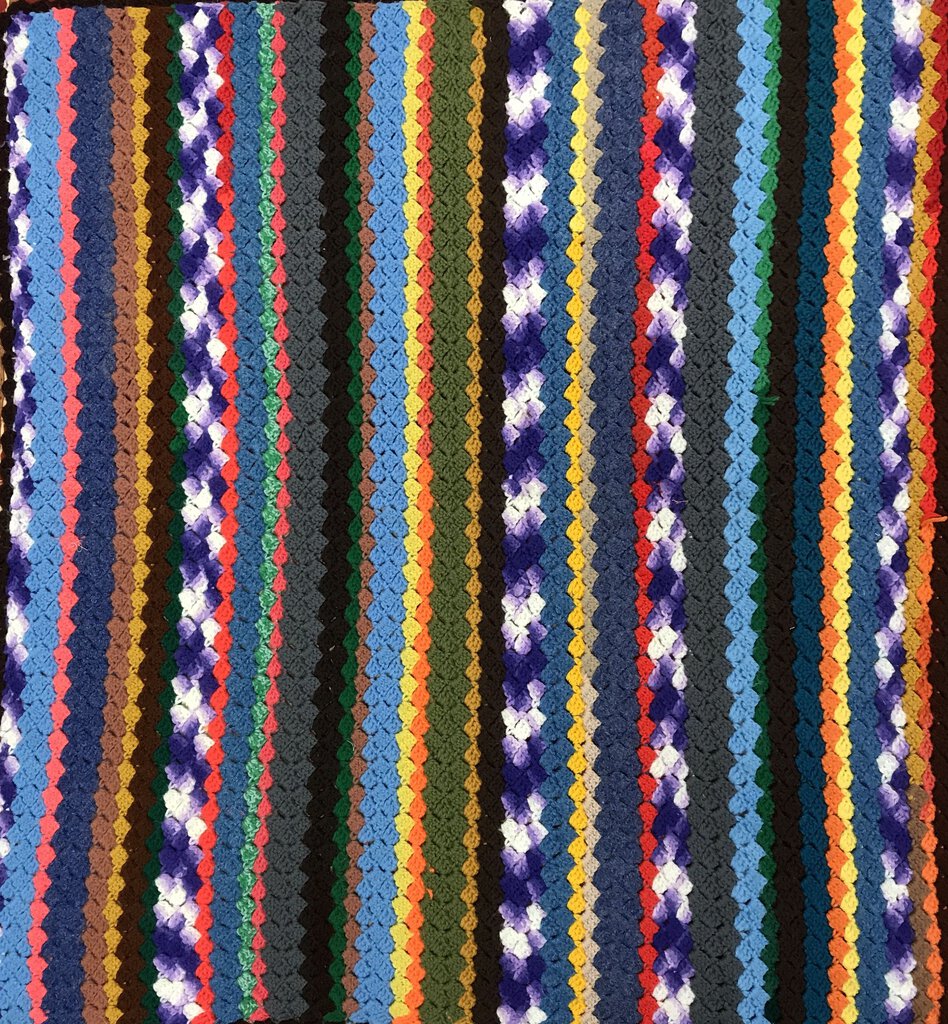 Multicolored Crochet Afghan Throw (44x40)