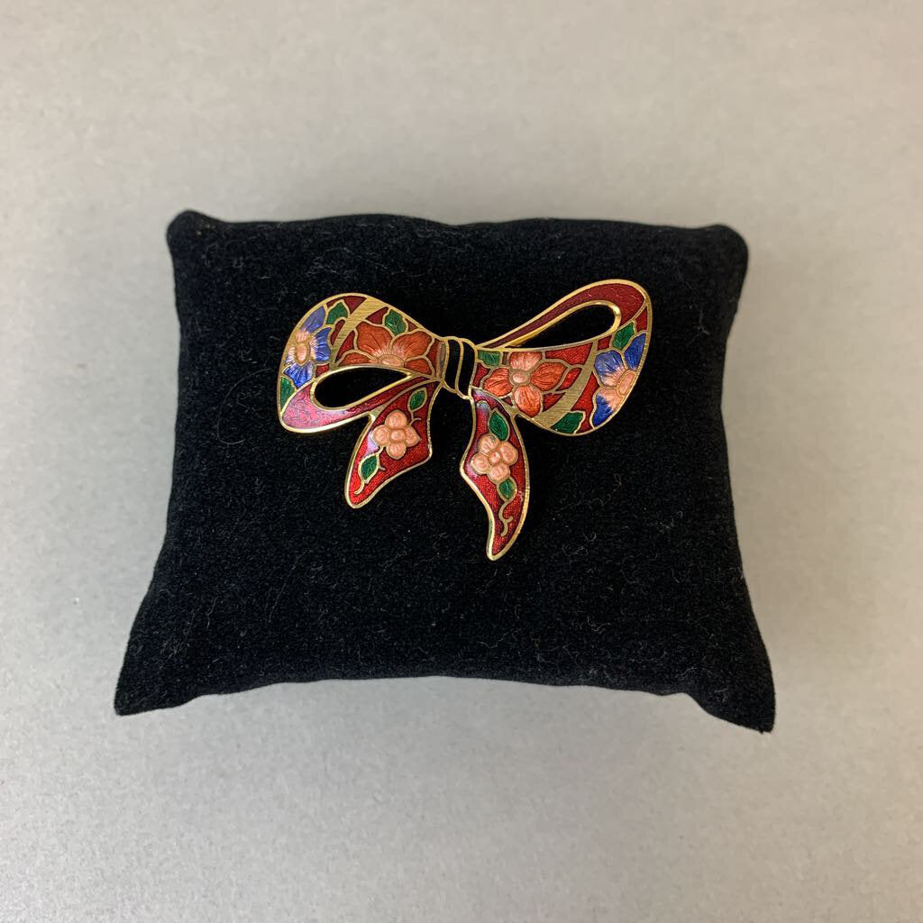 Cloisonne Bow Pin