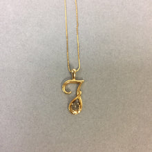 Load image into Gallery viewer, 14K Gold J Initial Pendant Necklace (15&quot;) (1.4g)
