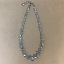Load image into Gallery viewer, Vintage Blue Faceted Graduated Czech Glass Bead Necklace
