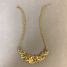 Load image into Gallery viewer, Vintage Monet Goldtone Floral Scroll Necklace
