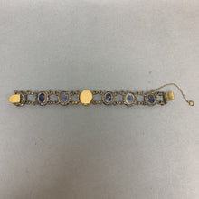 Load image into Gallery viewer, Vintage Wells 17 Jewels Gold Filled Watch on Sterling Lapis Bracelet (Needs Battery)
