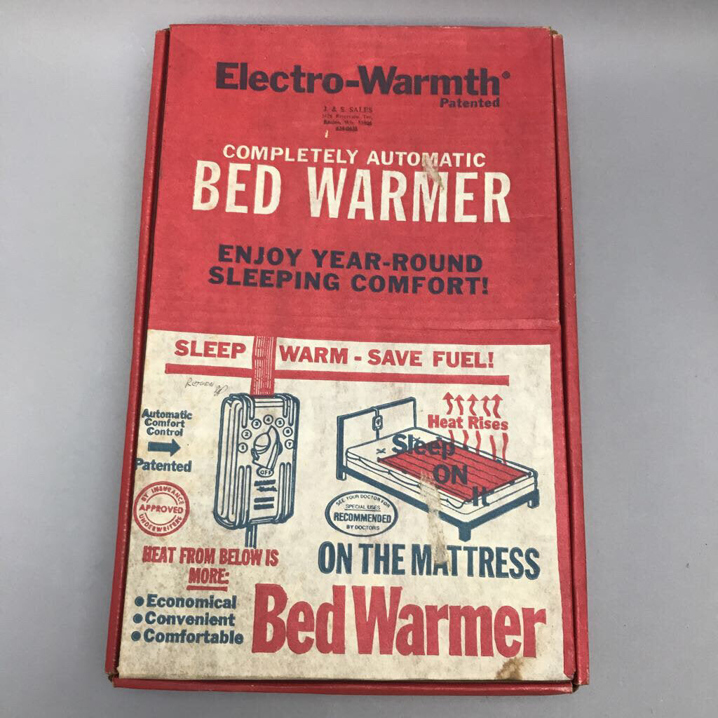 Vintage Electro-Warmth Bed Warmer with Original Box (Standard 16x10)