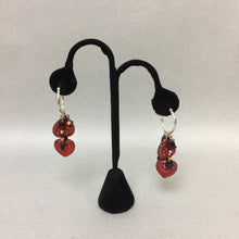 Load image into Gallery viewer, Sterling Resin &amp; Glass Heart Beaded Boho Earrings
