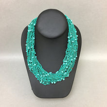 Load image into Gallery viewer, Turquoise Layered Threaded Seed Bead Necklace
