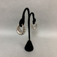 Load image into Gallery viewer, Sterling Thick Textured Hoop Earrings
