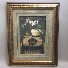 Load image into Gallery viewer, Framed Art Print - Asian Decor, Flower, Urn, Chest (~24x19)
