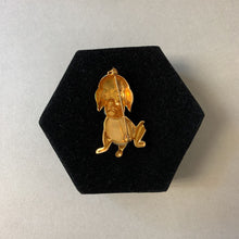 Load image into Gallery viewer, Vintage Damascene Unusual Dog Pin
