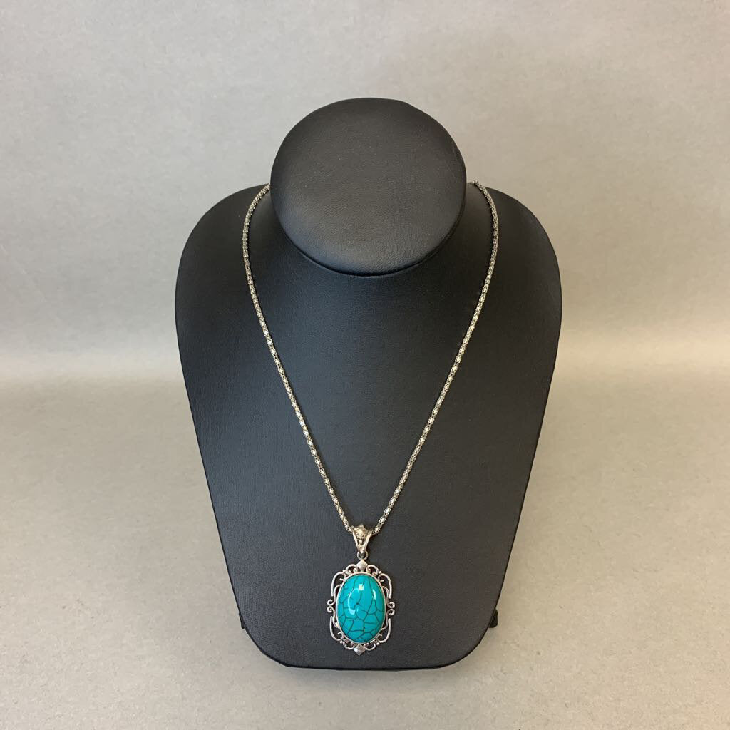 Mooncalf Handmade Faux Turquoise Necklace