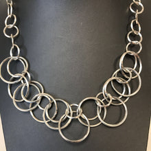 Load image into Gallery viewer, Lia Sophia Silvertone Interlocking Rings Necklace
