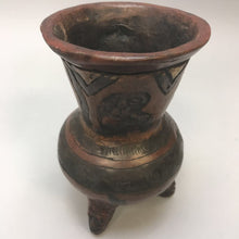 Load image into Gallery viewer, Aztec Mexican Pottery Footed Vase (8&quot;)
