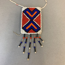 Load image into Gallery viewer, Native American Geometric Design Hand-Beaded Medallion Necklace (AS-IS)
