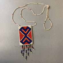 Load image into Gallery viewer, Native American Geometric Design Hand-Beaded Medallion Necklace (AS-IS)

