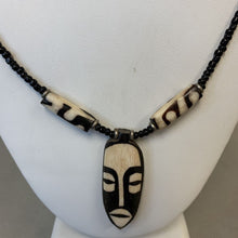Load image into Gallery viewer, Vintage Handmade African Bone Mask Necklace
