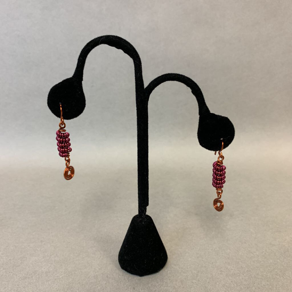Handmade Colorful Wire Spiral Earrings