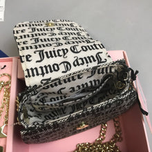 Load image into Gallery viewer, Juicy Couture Black Fabric Logo Purse Handbag &amp; Keychain NWT (6)
