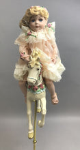 Load image into Gallery viewer, Porcelain Doll on Carousel Horse Figure (12)
