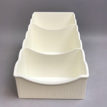 Load image into Gallery viewer, Vintage White Hard Plastic Tupperware Seasoning Packet Holder (10x5x6)
