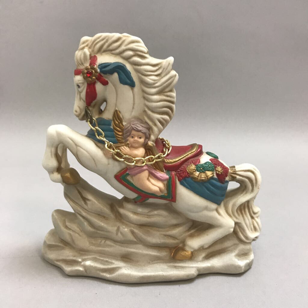 Golden Supex Porcelain Carousel Horse (5