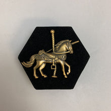Load image into Gallery viewer, Vintage Bronze Carousel Horse Pin
