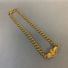 Load image into Gallery viewer, Vintage Nina Ricci Goldtone Rhinestone Saturn Necklace

