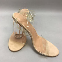 Load image into Gallery viewer, Dunnes Memory Foam Sexy Lucite 4.5&quot; Heel &amp; Straps Shoes (Sz 9)
