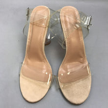 Load image into Gallery viewer, Dunnes Memory Foam Sexy Lucite 4.5&quot; Heel &amp; Straps Shoes (Sz 9)
