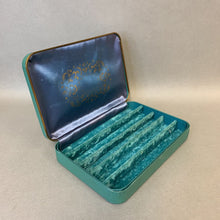 Load image into Gallery viewer, Vintage Farrington Green Texol w/ Green Velvet Lining Jewelry Box (2x7x5&quot;)
