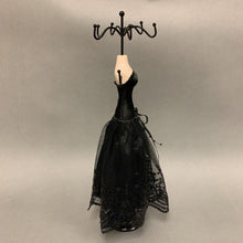 Load image into Gallery viewer, Dress Form w/ Black Sequin Dress Jewelry Holder (14.5&quot;)
