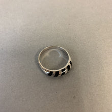 Load image into Gallery viewer, Sterling Onyx Inlay Ring sz 10
