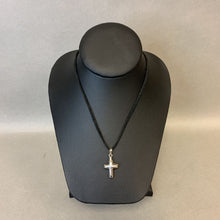 Load image into Gallery viewer, Sterling Cross Pendant on Suede Cord Necklace
