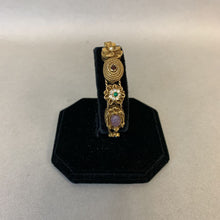 Load image into Gallery viewer, Vintage Goldette Victorian Revival Slide Charm Bracelet
